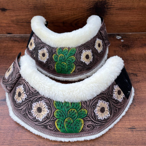 Nouveaux ensembles combinés de chaussures et d'enveloppes de cheval en cuir de vachette usiné de luxe produits de cheval en cuir véritable de haute qualité doux et durables - Product Image 6