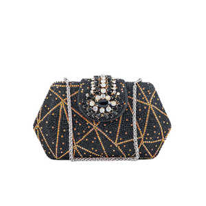 Black P24202 Fancy Evening <b>Bag</b> Clutch - Product Image 3