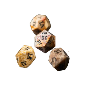 High quality stone dice <b>crystal</b> Imperial jasper natural <b>crystal</b> reiki healing gemstones Engraved custom dice <b>set</b> Vikings - Product Image 3