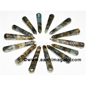 Hecho a mano a granel al por mayor labradita facetada Reiki rocas naturales Feng Shui varitas de piedras preciosas piedra semipreciosa artesanía Jade minerales - Product Image 1