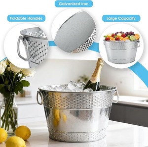 Wholesale Moontstar Exports Stainless Steel <b>Ice</b> Bucket Handle Tongs Double Wall Insulated Chiller Party Hotel Catering Use - Product Image 2