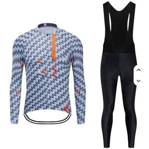 Ensemble de maillot de cyclisme OEM de qualité supérieure, unisexe, design d'équipe personnalisé, cuissard à bretelles, séchage rapide, respirant, uniforme de cyclisme - Product Image 5