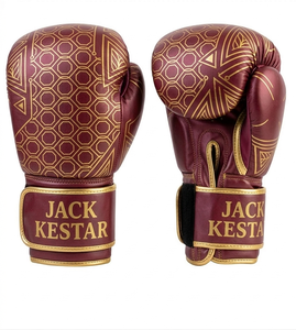 Boxing Gloves Thick 4-Layer <b>Padding</b> Full Finger Moisture Wicking UV Protection Breathable Professional Lace-Up Cowhide Leather - Product Image 4