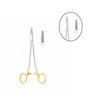 Pince porte-aiguilles à manche plaqué or, en acier inoxydable de haute qualité, instrument chirurgical, outil dentaire, prix abordable, OEM - Product Image 3
