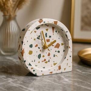 Luxury Natural Marble <b>Wall</b> <b>Clock</b> Modern <b>Silent</b> Quartz Decorative Stone <b>Clock</b> for Living Room Home Office Elegant Interior Decor - Product Image 1