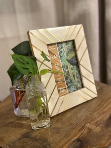 Cadre photo en os incrusté de style vintage, élégant accent décoratif pour la maison - Product Image 3