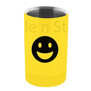 Refroidisseur à vin en acier inoxydable avec impression jaune cuisine et table, gobelets tasses à vin et boissons - Product Image 1