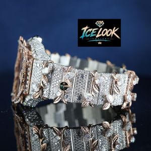 นาฬิกาข้อมือแบบกลไกทรงเหลี่ยม ประดับคริสตัล โทนสีโรสโกลด์ ดีไซน์หรูหรา - Product Image 4