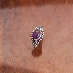 Purple Amethyst <b>Ring</b> Celestial Jewelry Natural Amethyst <b>Statement</b> <b>Ring</b> - Product Image 3