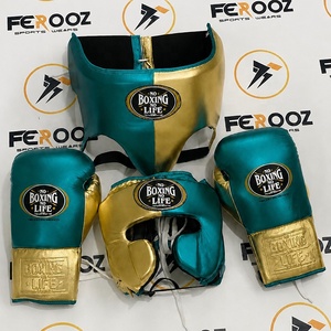 Hot Selling Custom Made No Boxing No Life Sparring Set Youth Head Groin Protective Gym Training Gear Arts Neavy Blue Color Set - Product Image 5