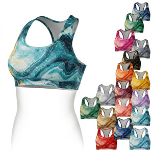 Hot Sale Custom Made Printed Sports <b>Bra</b> High Support Racerback Fitness Yoga Gym Workout Running <b>Stretch</b> Breathable Sports <b>Bra</b> - Product Image 1