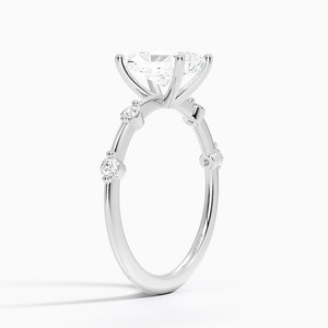 Anillo de Compromiso BOJ Ring 010 con Corte Radiante, Plata 925, Halo Oculto Aimee, Diamante de 2ct, Color D, VVS1, Moissanita, Certificado GRA - Product Image 2