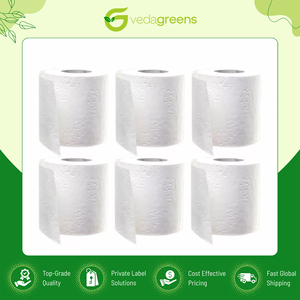 Rollos de Papel Higiénico Blanco de Origen Indio, Altamente Duraderos, Paquete de 8, Papel Desechable para Uso Doméstico y Servicio de Alimentos - Product Image 3