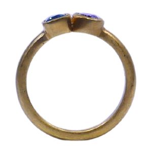 Wedding Wear 925 Sterling Silver Gold Plated Jewelry Blue Topaz Gemstone Women Wear Classic <b>Couple</b> <b>Ring</b> - Product Image 3