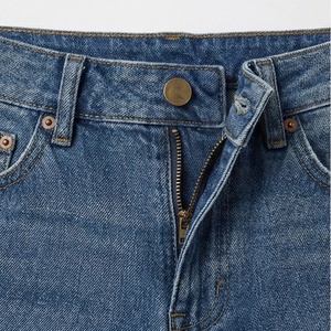 Jean court en denim pour femme, effet vieilli avec franges, confortable, qualité supérieure, style décontracté, streetwear d'été, accessoire de mode - Product Image 4