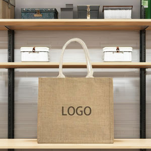 Sacs d'épicerie en jute avec logo et taille personnalisés, conçus pour les supermarchés et les centres commerciaux - Product Image 1