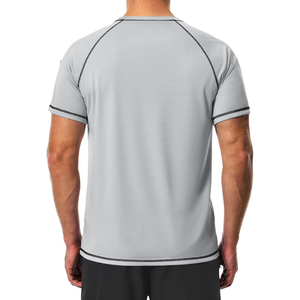 Chemise de protection solaire à manches courtes pour homme Harry Johnson, couleur turquoise, écologique, UPF50+, respirante, séchage rapide, spandex/polyester 180g, adulte - Product Image 4