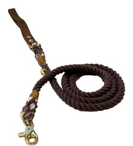 Laisse pour chien en corde de coton ombrée faite à la main, durable, tressée, pour chiens de taille moyenne à grande, prise en main confortable, fabriquée en Inde - Product Image 1