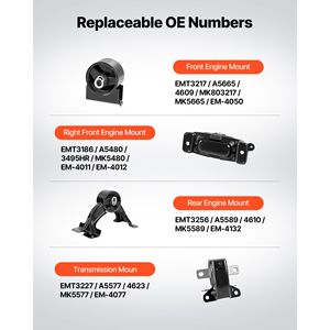 Kit di sostituzione supporti motore e trasmissione compatibile con Chrysler Town & Country 3.6L V (2011-2016), set da 4 per LS400 LS430 - Product Image 3