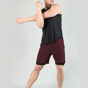 Custom Blank Print Logo 100% Polyester <b>Mid</b> Elastic Waist Solid Casual Men's Shorts Breathable Quick Dry Gym Wear for Adults - Product Image 5