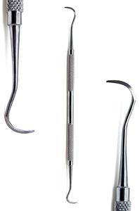 Cureta dental de doble punta tipo hoz, raspadores manuales duraderos para limpieza e higiene bucal y relleno de dientes, herramienta de dentista de Blush Surgical - Product Image 4