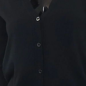 Women's Zeta <b>Black</b> Thick Cashmere <b>Cardigan</b> Sweater Winter V-Neck Basic Knitwear Custom <b>Ladies</b> <b>Pockets</b> Style Pullover Warm Wear - Product Image 2