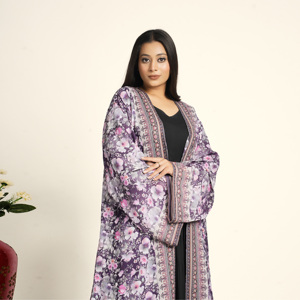 Abaya Suelta de Chifón Sólido para Mujer, Estilo Árabe, Abierta por Delante, Larga, Modesta, Cardigan Islámico, Atuendo para Oración, Uso Diario, Eid, Ramadán - Product Image 3