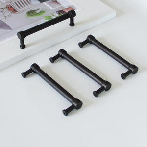 Poignée de meuble tubulaire en alliage de zinc noir mat moderne pour tiroir, quincaillerie durable pour chambre, salon, cuisine - Product Image 3