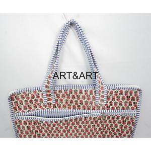 Bolsa de Transporte para Portátil Acolchada, Hecha a Mano, 100% Algodón, con Cierre, para Oficina, Venta al Por Mayor - Product Image 3