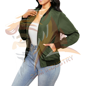 High Quality Quilted Satin Bomber <b>Jacket</b> for <b>Ladies</b> Long Sleeve Zipper up <b>Lightweight</b> Windproof Breathable Satin <b>Jacket</b> - Product Image 5