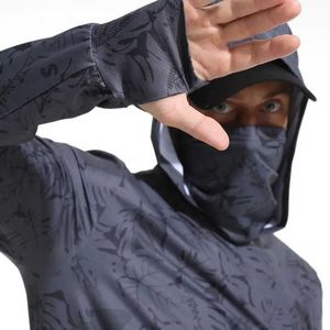 Camisa de Pesca con Capucha y Manga Larga para Hombre, Estampado por Sublimación, Protección UV UPF 50, Material de Poliéster/Spandex, Personalizable - Product Image 4