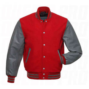 Custom Baseball Letterman Varsity <b>Jacket</b> for <b>Men</b> Wool Body Genuine <b>Leather</b> Sleeves College Bomber <b>Jacket</b> Embroidered Logo - Product Image 3