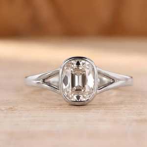IGI Certified 10K 14K 18K Solid Gold Cushion Cut Lab Grown Diamond Engagement Ring Color E Clarity VVS For Women Engagement Ring - Product Image 3