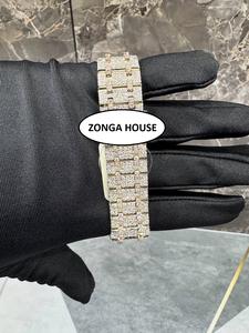 Reloj de Moissanita Analógico de Acero Inoxidable para Hombre, Estilo Hip Hop Iced, el Más Vendido, para Deportes, Negocios y Atuendos Antiguos, Venta al por Mayor - Product Image 2