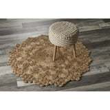 Ensembles de tapis en jute naturelle tissés à la main, couleur or élégante, personnalisés, avec un design rond tressé, parfaits pour la décoration de la maison - Product Image 3