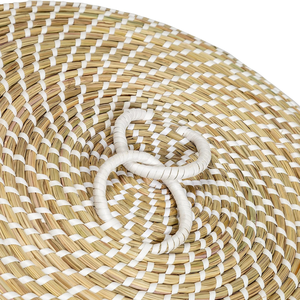 Woven Set of 3 Nesting Seagrass Laundry <b>Basket</b> <b>with</b> <b>Lid</b> Tapered Cylindrical Laundry Storage <b>Basket</b> from Vietnam - Product Image 3