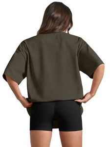 Camiseta Extra Grande de Algodón Ecológico para Mujer, Diseño Largo y Ajustado con Logotipo Personalizado, Estilo Casual para Verano - Product Image 2