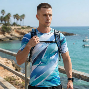 T-shirt de compression pour homme, coupe ajustée, séchage rapide, respirant, idéal pour la course, la gym, l'exercice et les activités sportives - Product Image 5