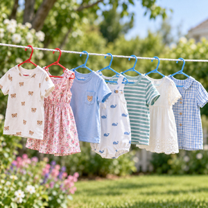 Kids <b>Small</b> Plastic Hangers Coated Coat Hangers Colorful Clothes Hangers for Baby Garment Display and Home Use - Product Image 1