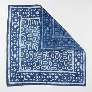 Multi-Purpose Cotton Indigo block Printed Paisley Cowboy <b>Bandanas</b> Headband for <b>Men</b> and Women - Product Image 5