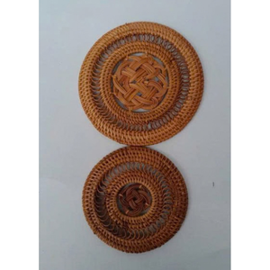 Handmade Rattan Round Table Mats 6mm Thick Traditional Chinese Design Eco-Friendly Durable Home Decoration - Product Image 1