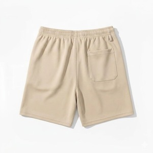 Unisex <b>Men</b> Minimalist Casual <b>Shorts</b> Solid Beige Elastic Waist Breathable Soft Fabric Summer Daily Wear Gym Training <b>Shorts</b> OEM - Product Image 5
