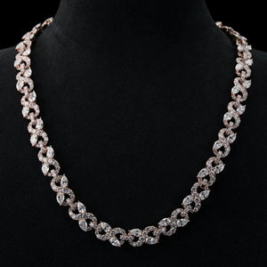 RB Gems - Collar con Colgante de Diamantes y Moissanita con Corte Marquise, Chapado en Oro sobre Plata 925, Certificado por IGI, Estilo Hip Hop, para Hombre y Mujer - Product Image 1