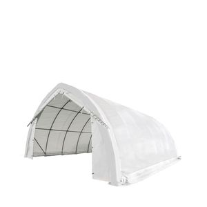 TMG ST2031PV (Previo) Telo di Copertura per Auto in PVC Resistente da 17 once, 6x9 Metri, con Porte di Accesso, Parete ad Arco e Tetto a Falda, per Riparo e Stoccaggio - Product Image 1