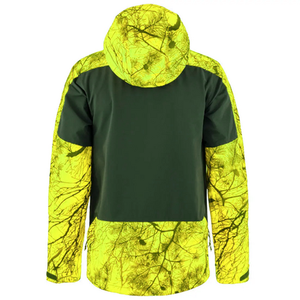 Veste de chasse pour homme en softshell marron à imprimé léopard respirante à capuche avec poches pour une utilisation en plein air en hiver - Product Image 2