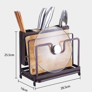Portaoggetti Multifunzione da Cucina con Vassoio Raccogligocce, Porta Taglieri, Porta Posate, Porta Coperchi e Porta Piatti - Product Image 5