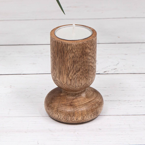 Support de bougie en bois de manguier pour centres de table, décoration, vente en gros, prix bas, supports de bougies faits à la main en bois d'acacia pour bougies chauffe-plat - Product Image 5