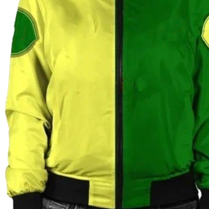 Chi eta Two Tone Contrast Women Silk Satin Bomber <b>Jacket</b> Custom Applique Embroidery Patch Sorority College - Product Image 4