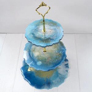 Nuevo Diseño de Soporte Redondo de Resina para Postres, Soporte de Resina para Pasteles para Cocina y Mesa, con Logotipo Personalizado para Bodas y Fiestas - Product Image 2