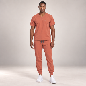Tenue Médicale Unisexe en Denim Tricoté à Manches Courtes – Uniforme d'Infirmière, Hôpital, Médecin, Pharmacie, Dentiste, Soins de Santé - Product Image 1